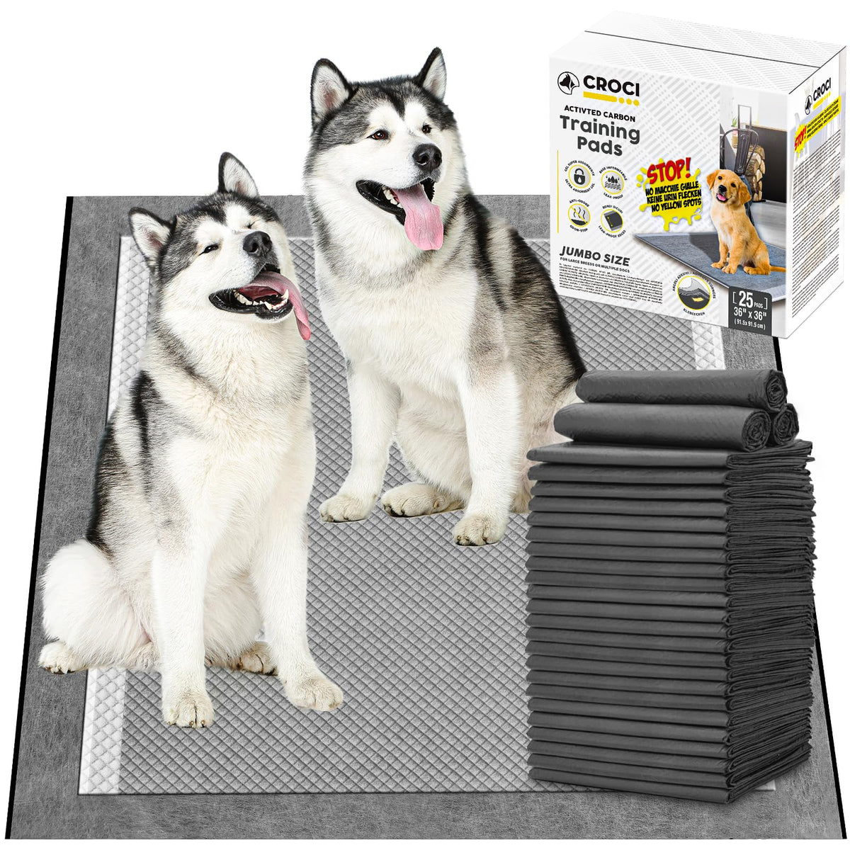 Croci almohadilla-entrenamiento con carbón activo 36x36 para entrenamiento en casa