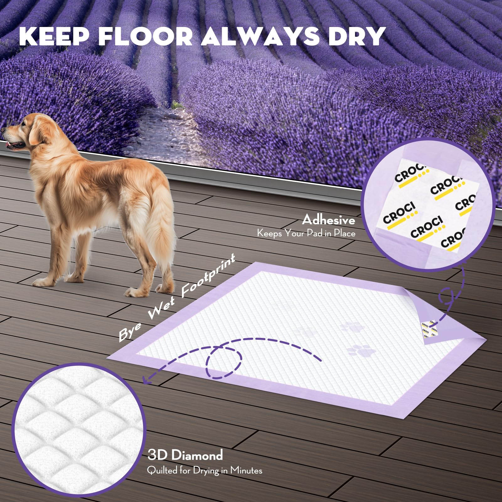 Croci almohadillas con fijación adhesiva para mayor estabilidad.