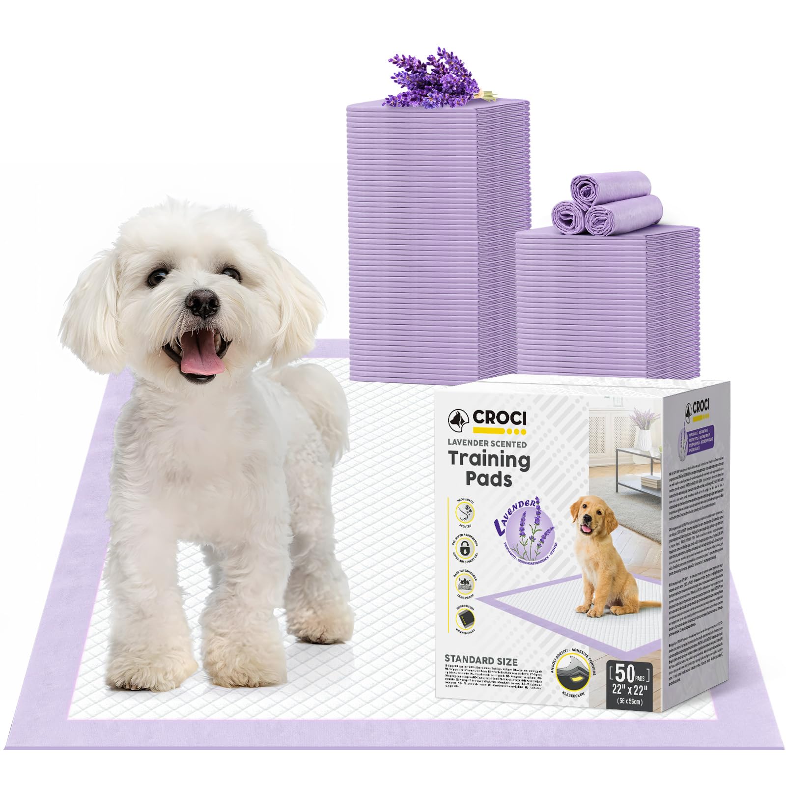 Croci almohadillas para cachorros con pestanas adhesivas para evitar movimientos durante el entrenamiento