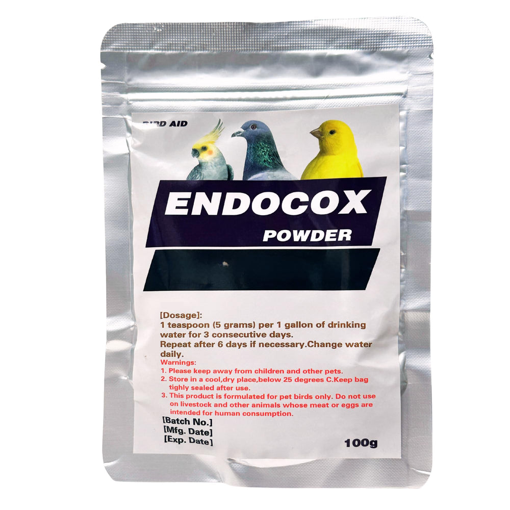 Endocox Crown Pet Supplies: polvo para mezclar en agua, uso para aves de jaula.