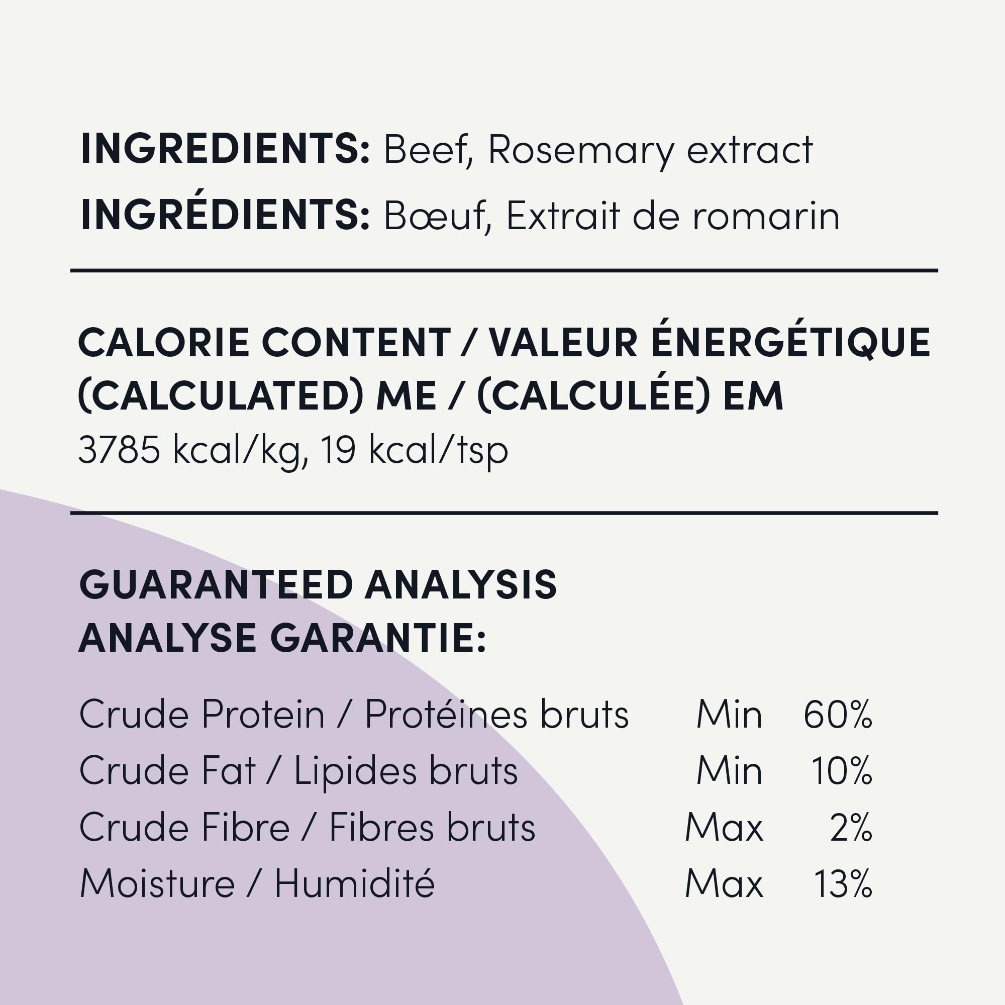 Envase práctico de Crumps’ Naturals, higado de ternera para perros.