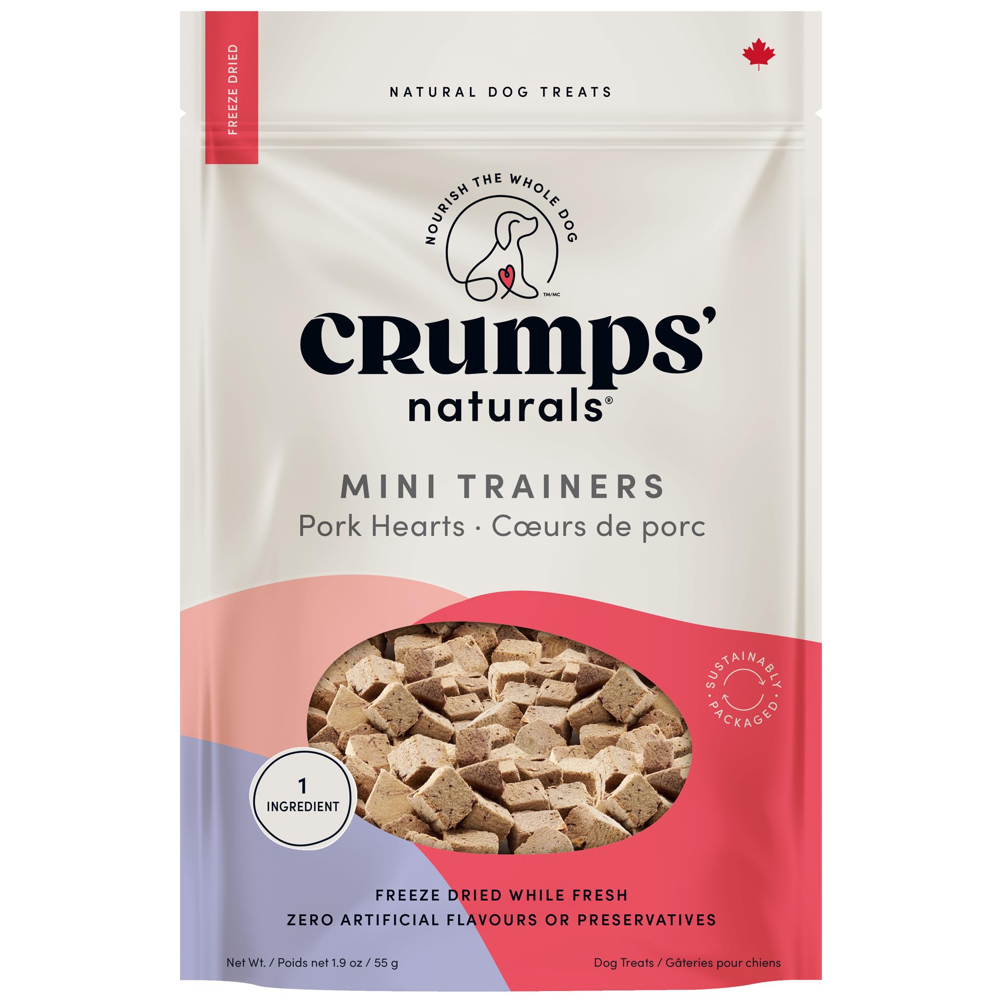 Crumps’ Naturals Mini Trainers: empaque práctico para recompensas durante entrenamientos