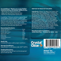 CrystalClear Platinum: granulos 5mm para peces grandes, alimentacion eficiente.