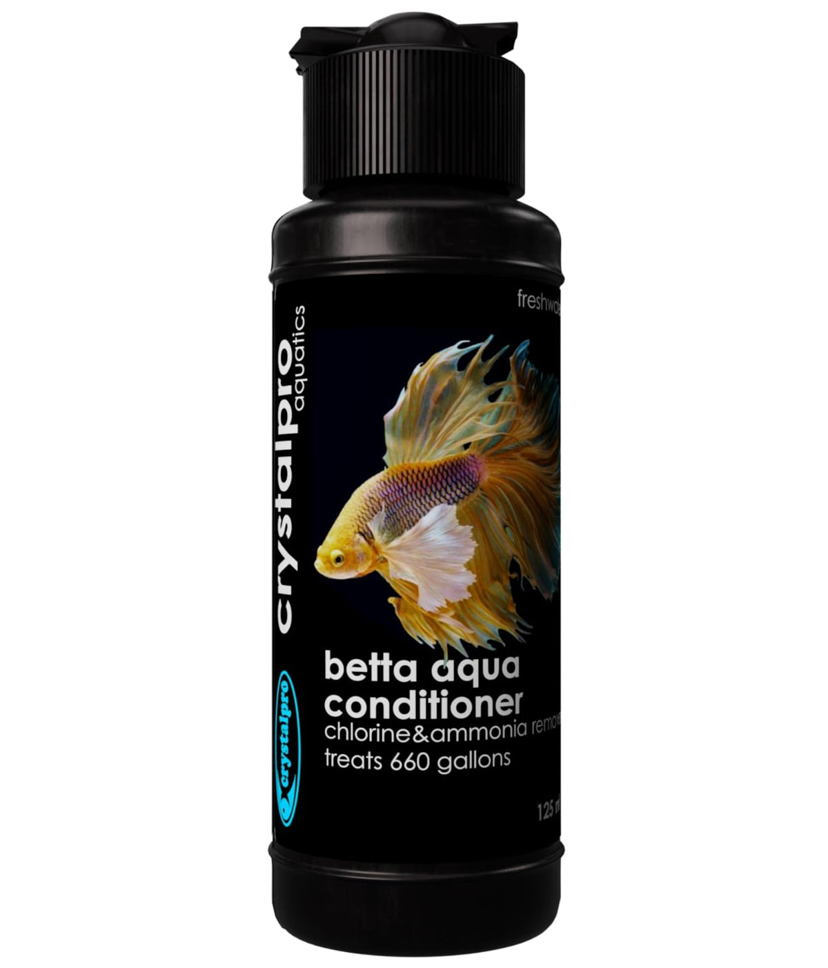 Crystalpro Betta Condicionador: botella lista para usar en cambios de agua de acuarios betta.