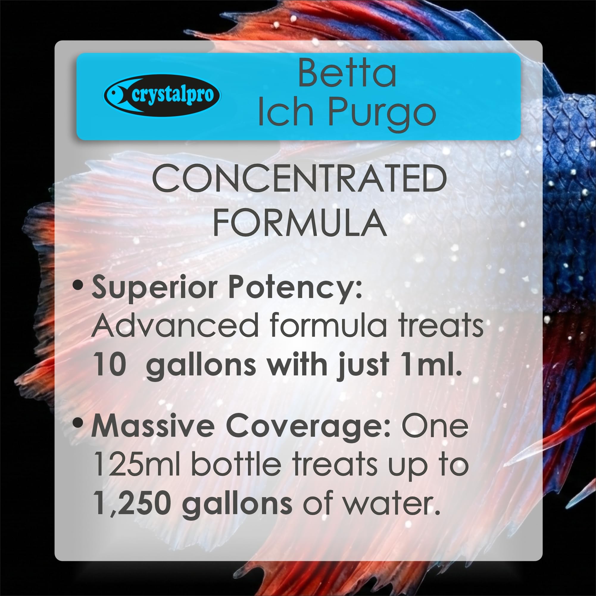 Crystalpro Betta Ich Purgo: acuario ornamental donde se aplica el tratamiento de ich.