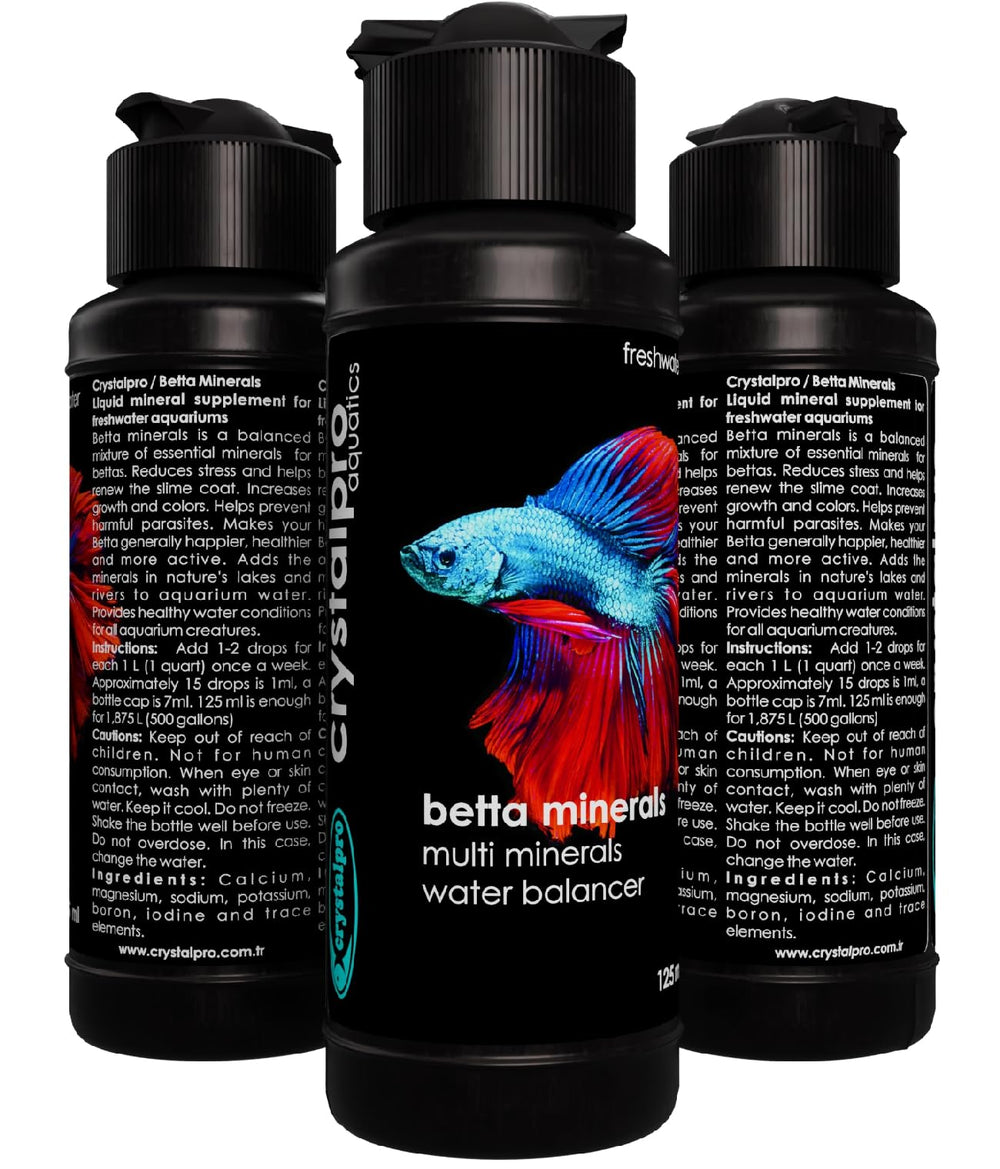 Crystalpro Betta Minerals plantas sanas, entorno acuático equilibrado.