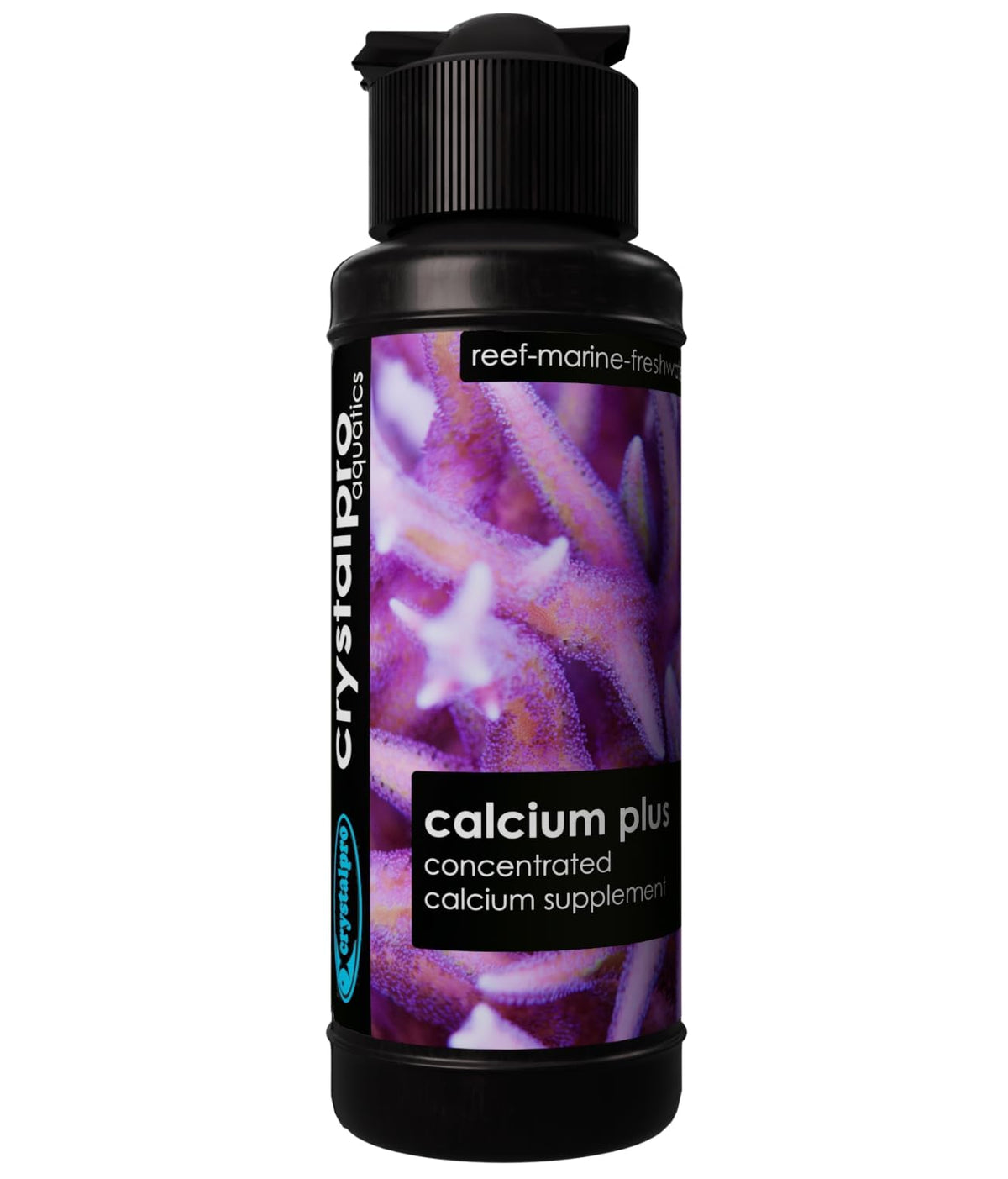 crystalpro calcio-plus botella con gotero para dosificar calcio con precisión