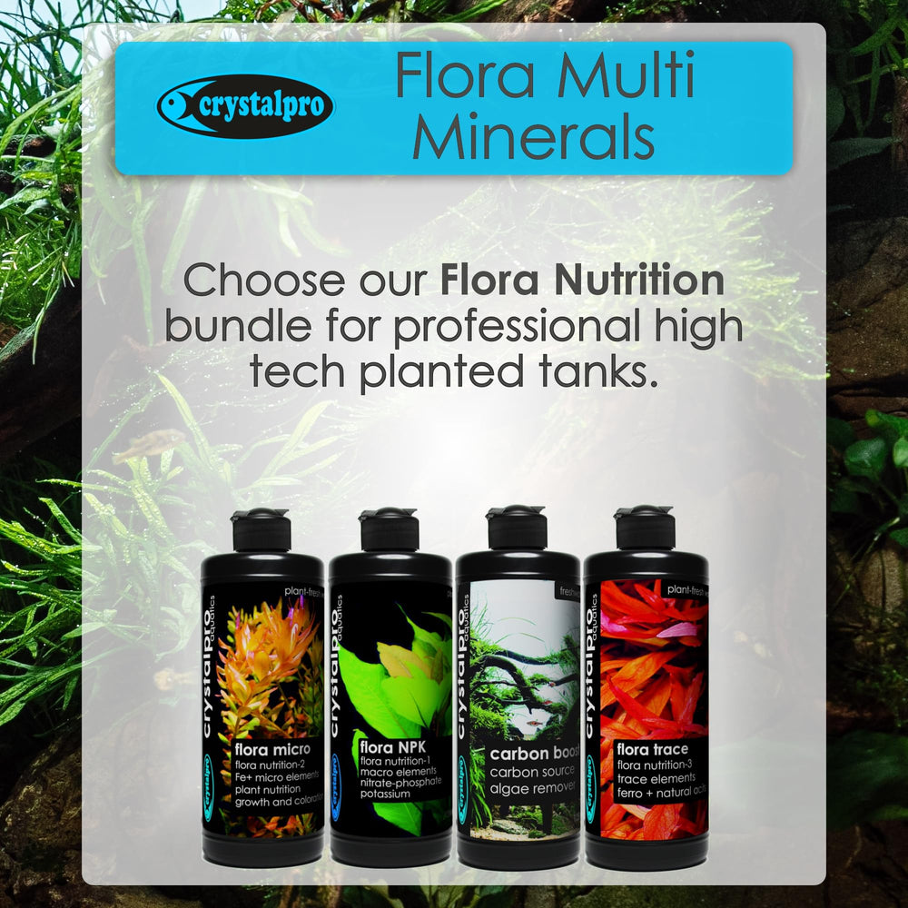 Crystalpro Flora Multi Minerales: 5 ml por 30 galones para uso regular