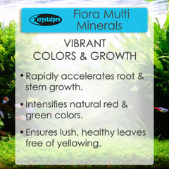 Crystalpro Flora Multi Minerals, doseur inclus simplifiant l'application re9gulie8re des nutriments