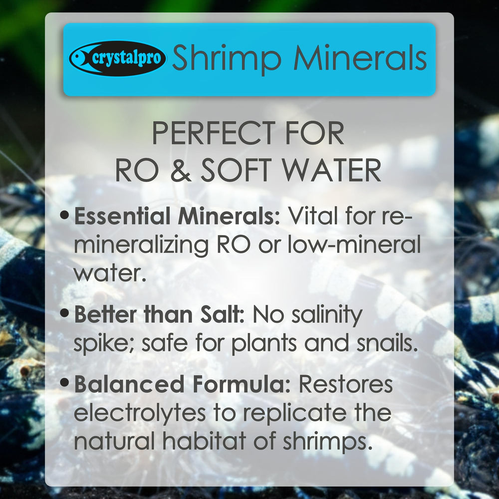 Crystalpro Minerales para Gambas, contenido de 500 ml en envase