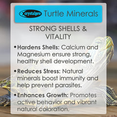 Crystalpro Turtle Minerals: tapa gotero muestra la dosificación precisa para acuarios.