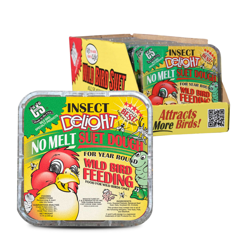 C&S Insect Delight, masa de sebo primer plano, brinda energía para aves insectívoras.