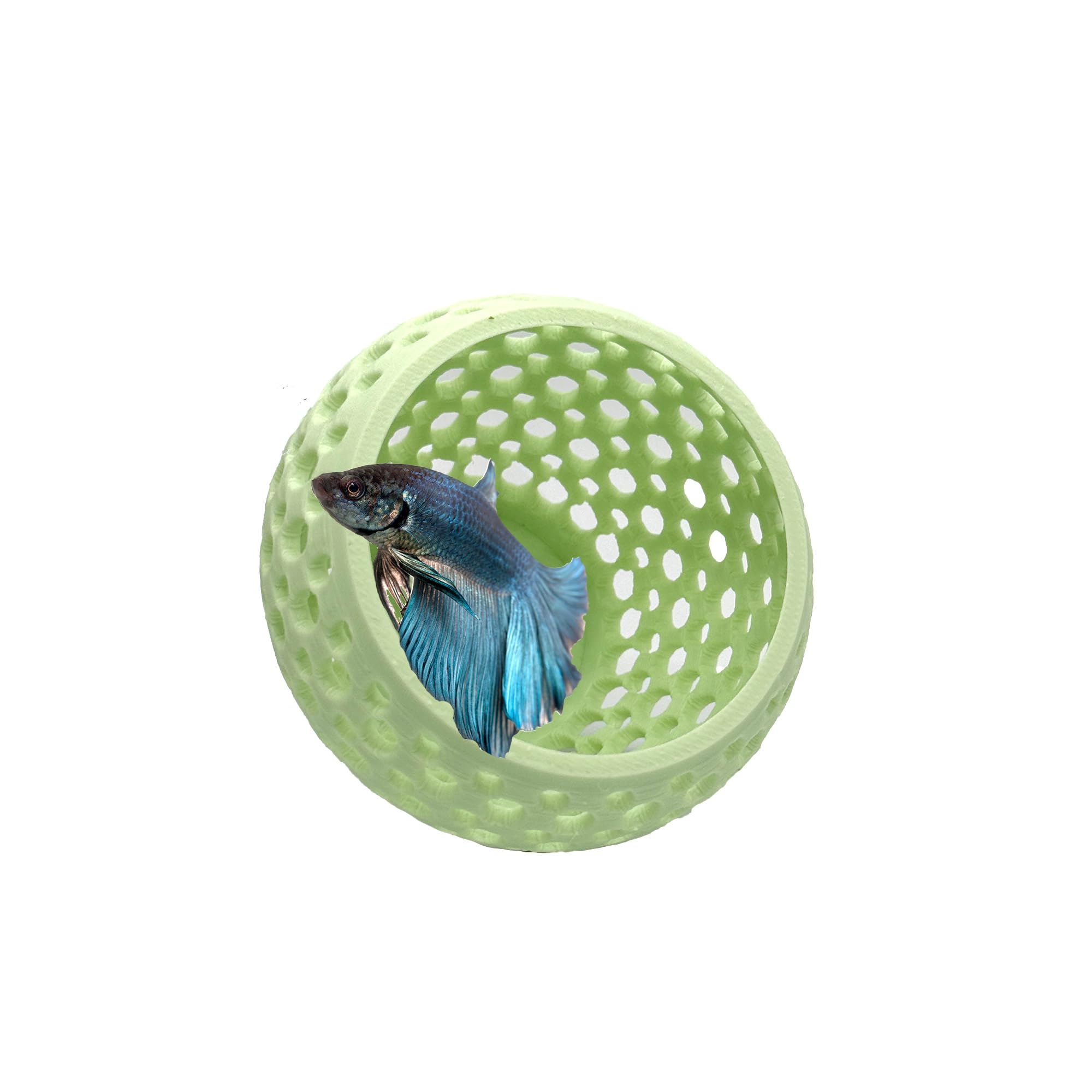 CTWPets Betta Bulb Hide 2.0 con ventosa, refugio estable para bettas en acuario.