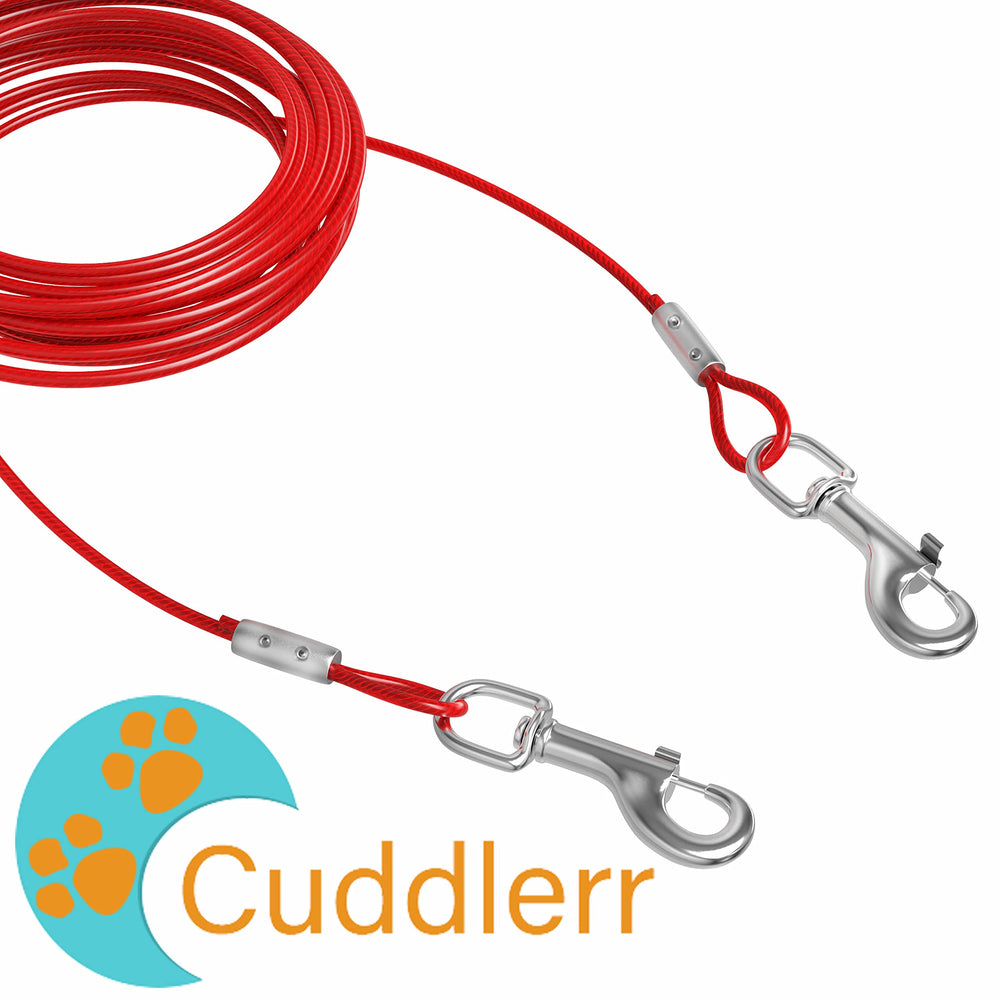Cuddlerr estaca y cable para exterior, libertad controlada al aire libre.