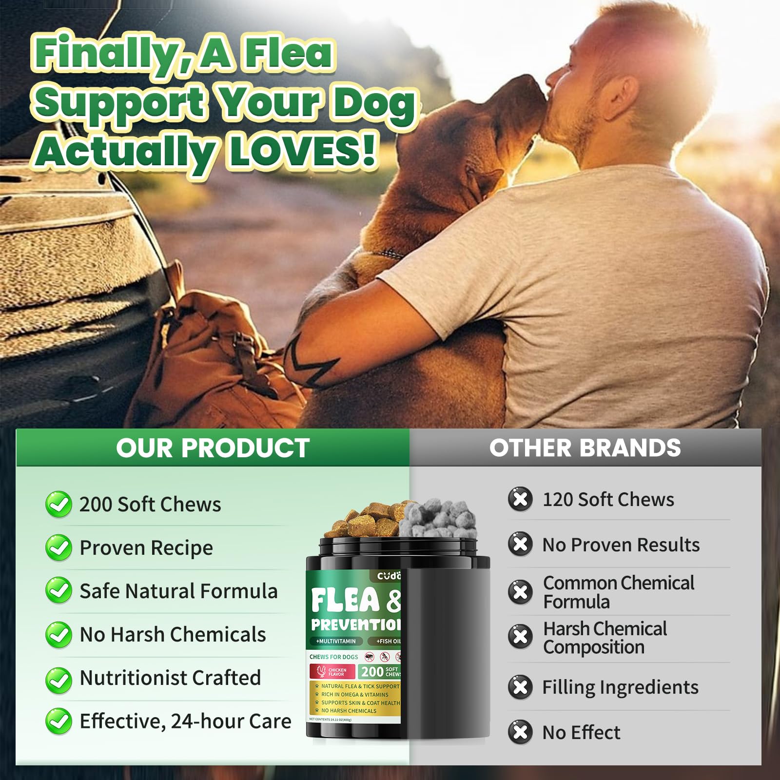 Cudory uso diario para todas las razas, compatible con cachorros y adultos mayores.