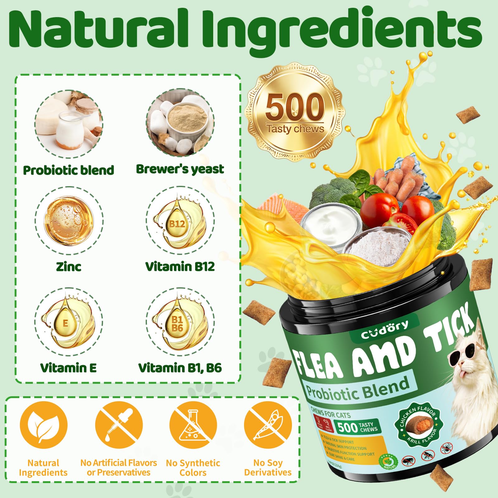 Cudory zinc y vitamina E para piel y pelaje cuidados.