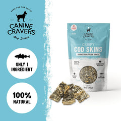 Cure for the Crave Canine Cravers – peau de cod sauvage séchée à l’air.