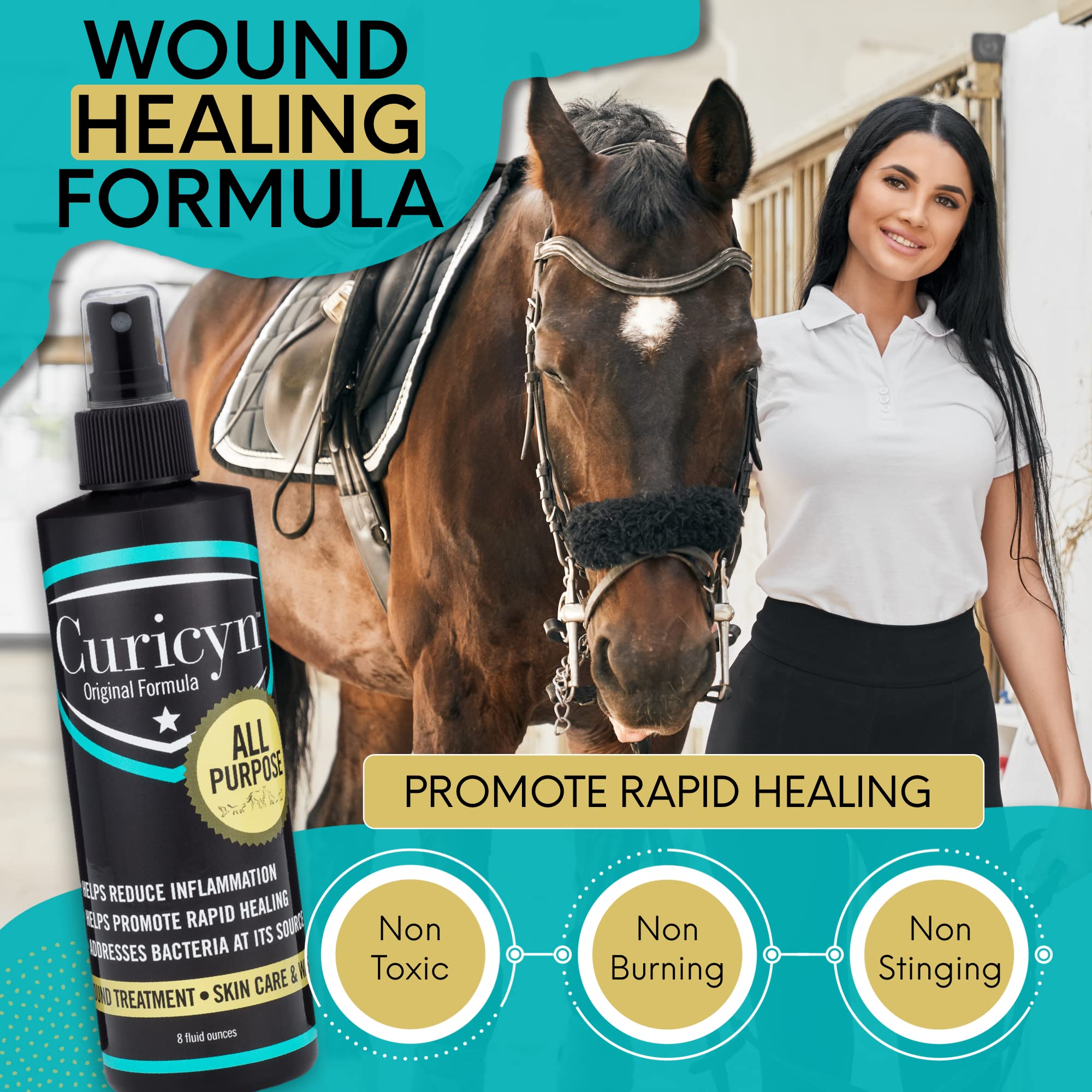 Curicyn: cuidado-ganado con spray para heridas.