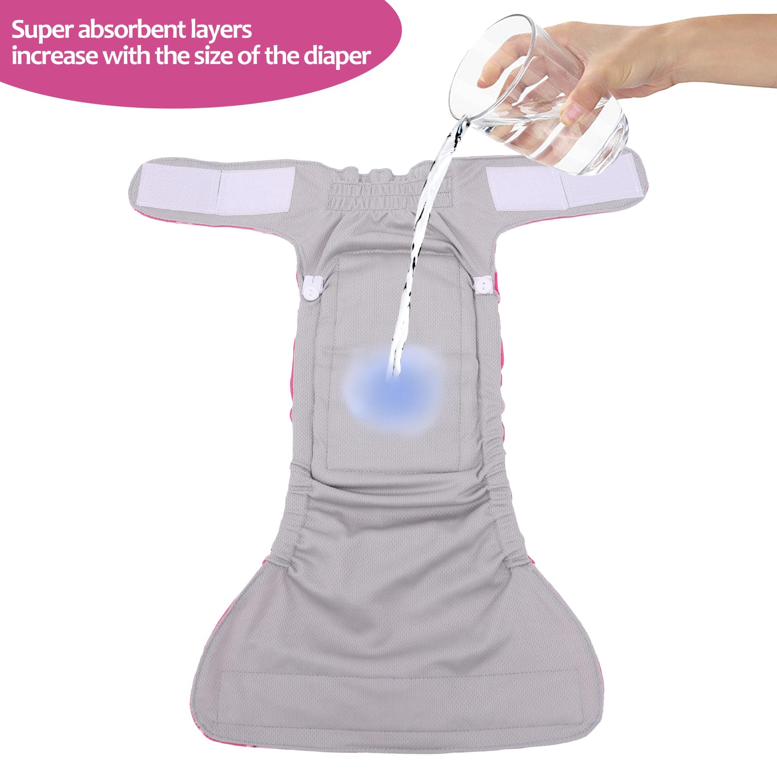 Pañales CuteBone, elástico ajustable para mejor encaje y evitar deslizamientos.