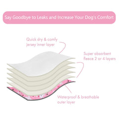 CuteBone pañales para perras con absorbente interior para uso diario