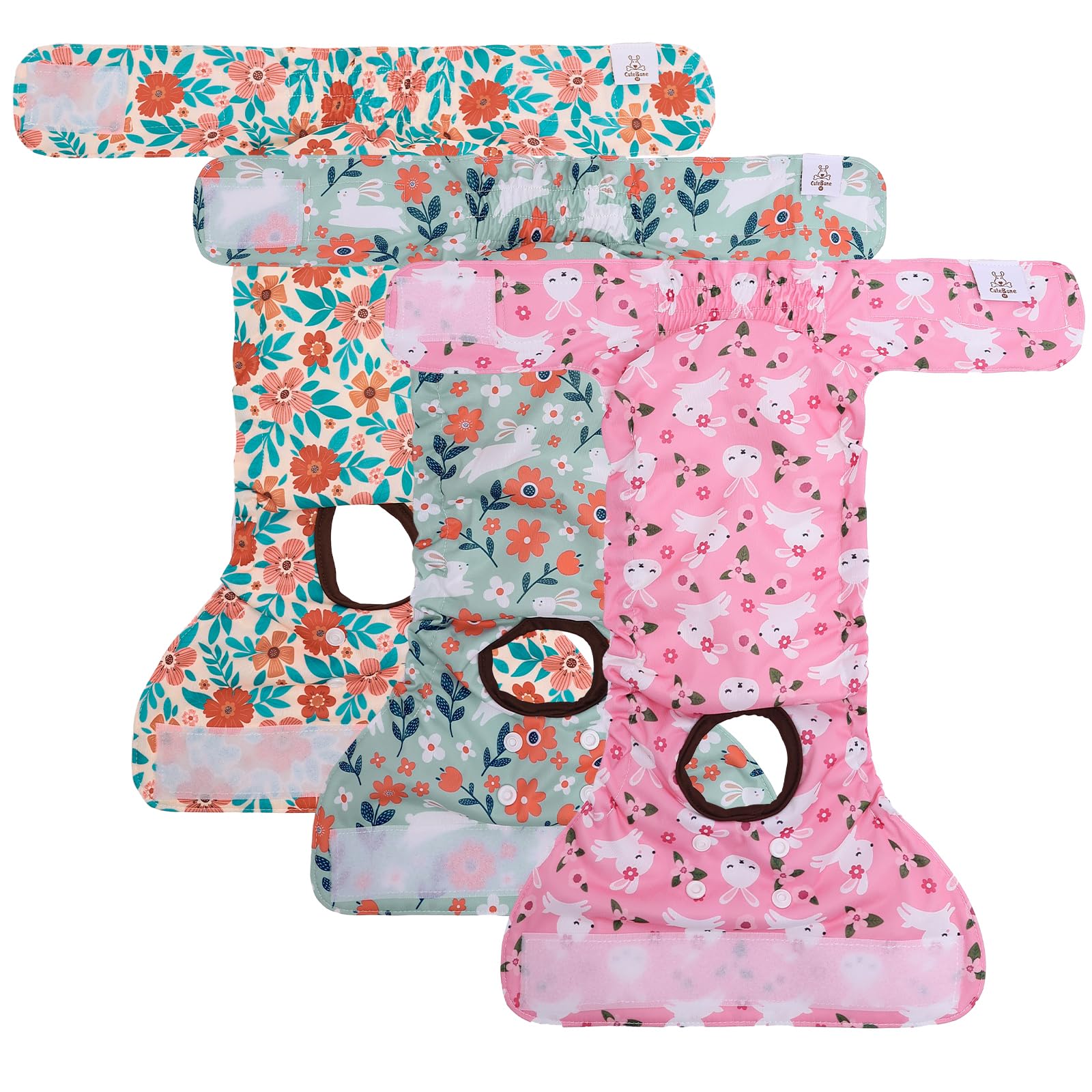 CuteBone pañales para perras con costuras resistentes para uso prolongado