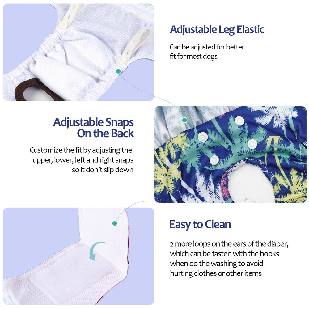 Pañales impermeables de CuteBone con interior absorbente para evitar filtraciones