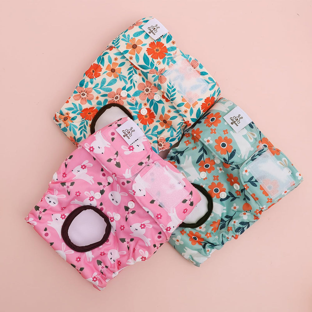 CuteBone pañales para perras lavables y reutilizables para economía
