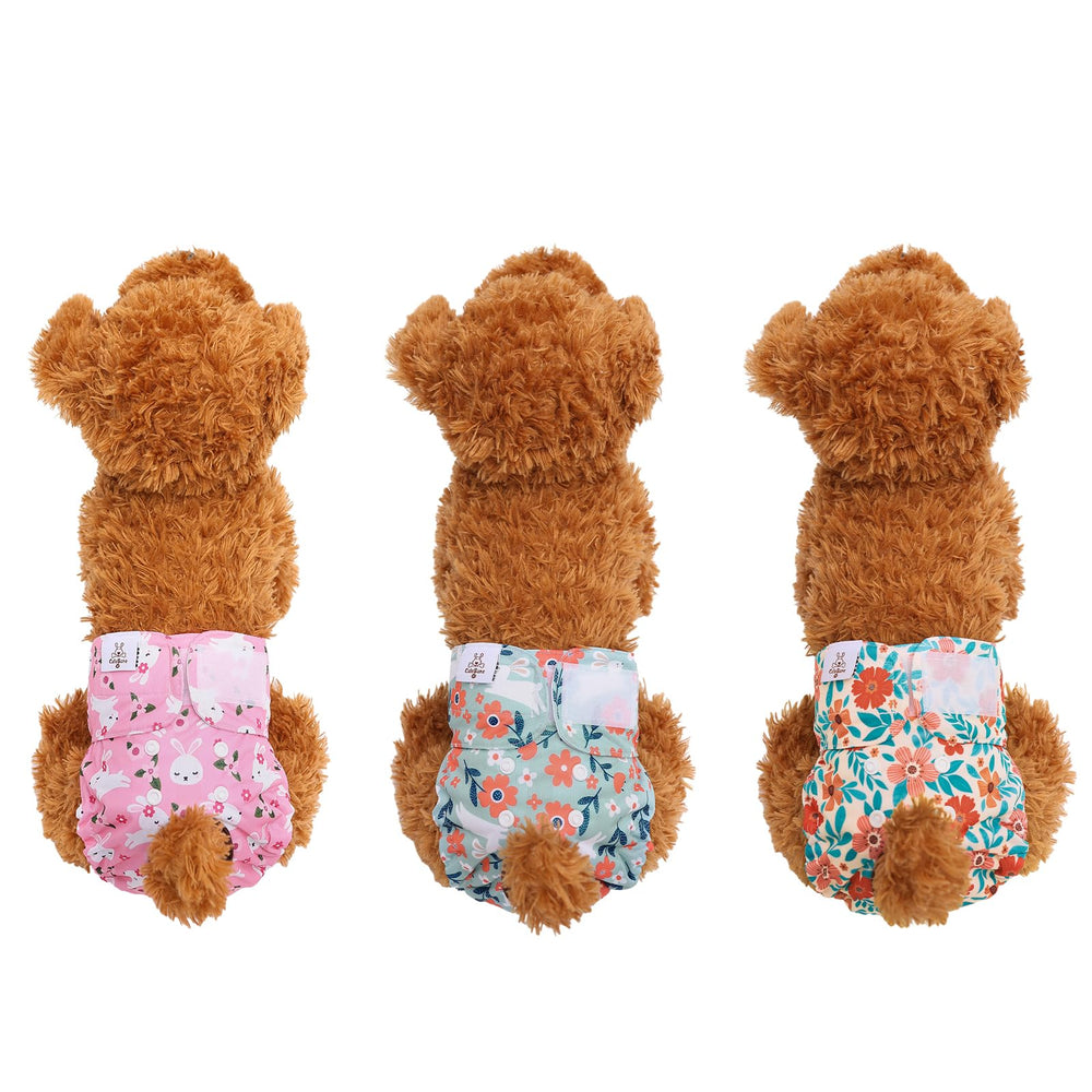 CuteBone pañales para perras con orificio para cola y ajuste personalizable