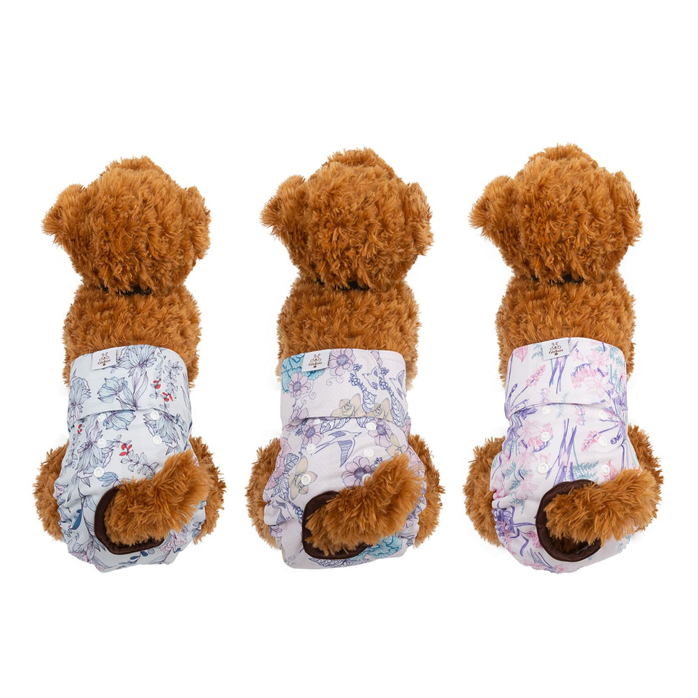 CuteBone pañales para perra ofrecen tallas diferentes para distintas mascotas.
