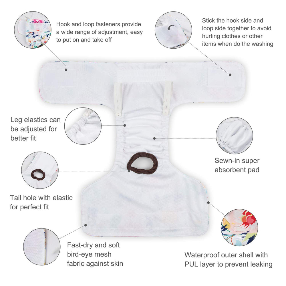 CuteBone panales con almohadillas absorbentes, absorcion duradera para dias activos.