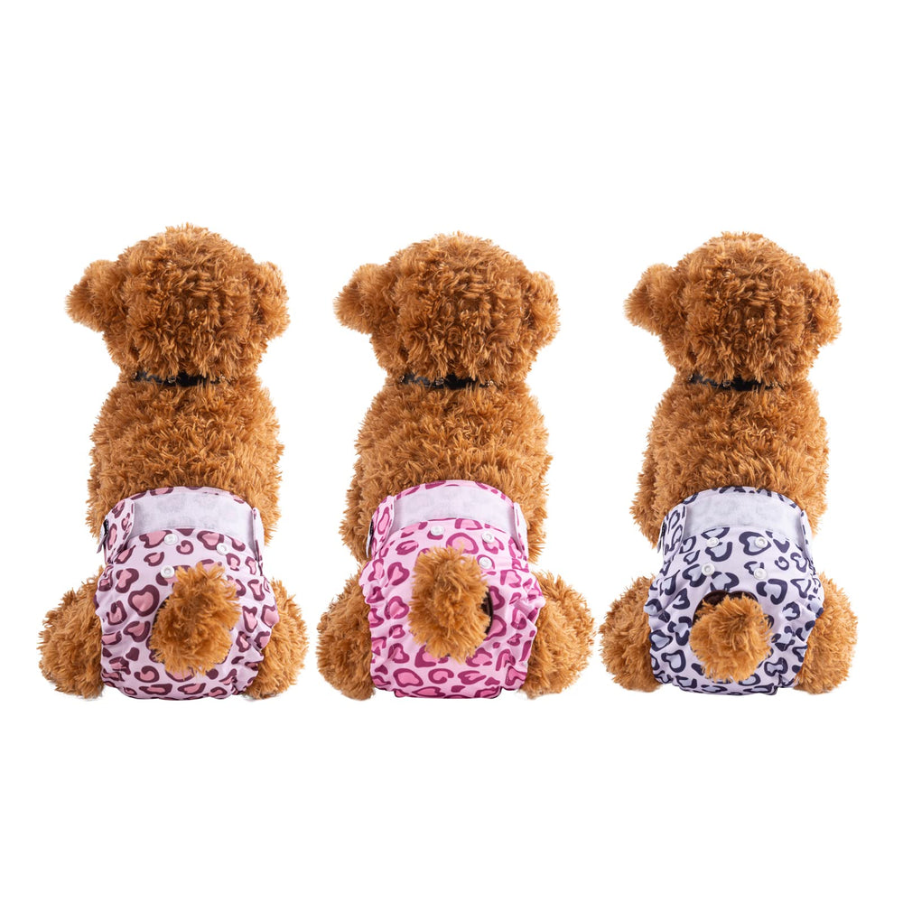 CuteBone panales para perro femenino con cierre gancho y bucle, facil de poner y quitar.