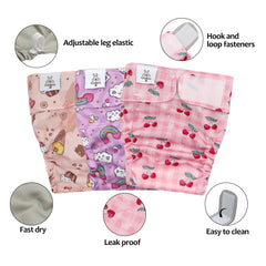 Pañales CuteBone interior de secado rápido para mayor comodidad durante paseos.