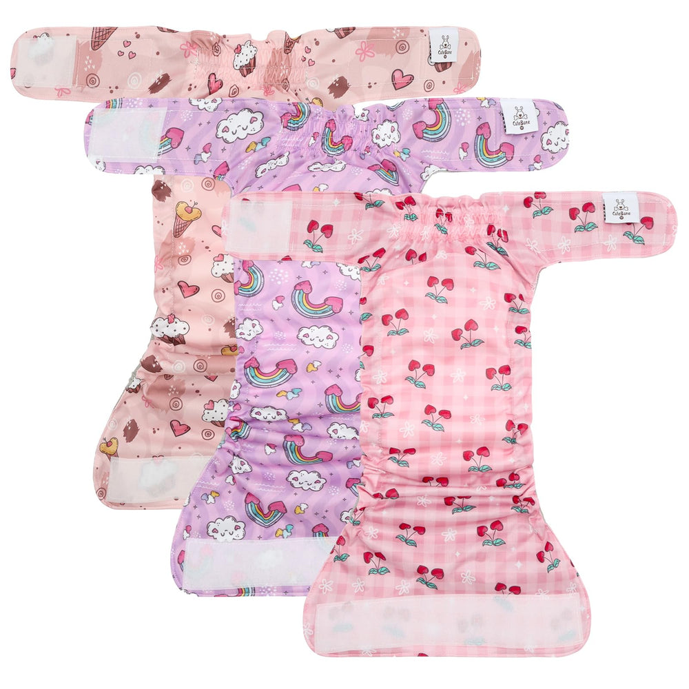 Pañales CuteBone pack 3 reutilizables para entrenamiento y limpieza.