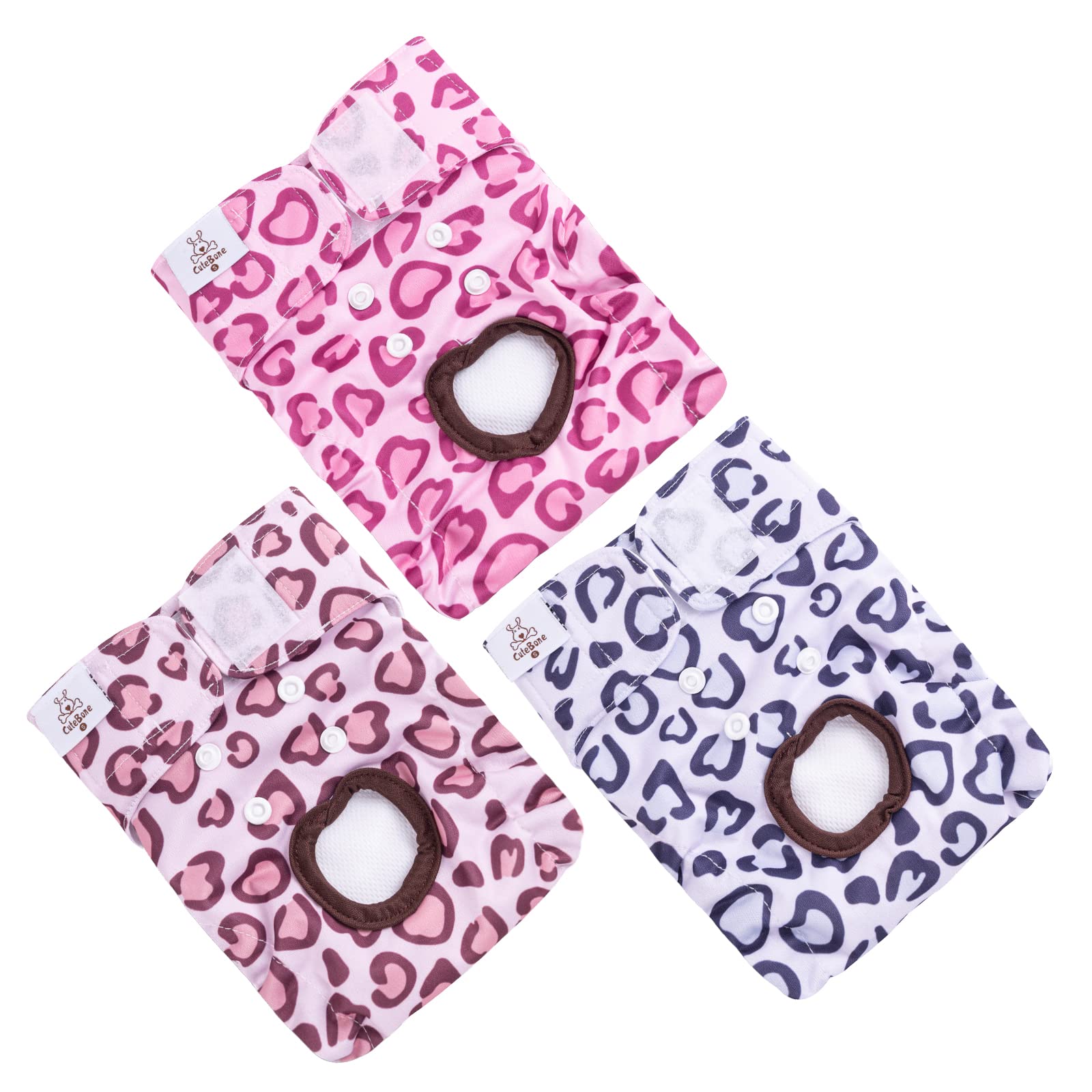 Pañales CuteBone para perros, pack de 3, visión general para uso diario