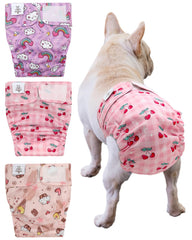 Pañales CuteBone para perros femeninos sin cola con exterior impermeable para evitar fugas.