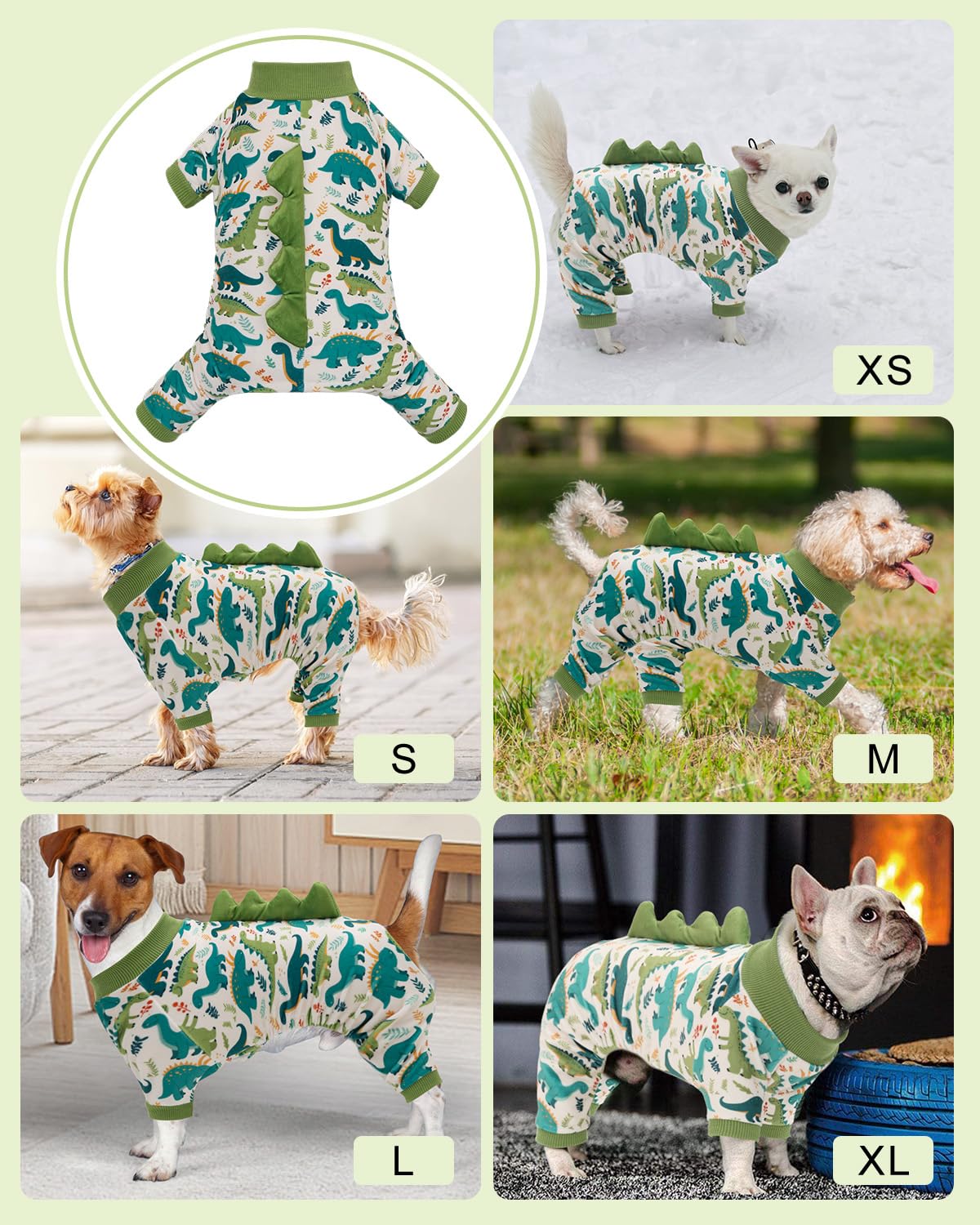 Pijama CuteBone para razas pequeñas, ajuste perfecto para perros compactos.