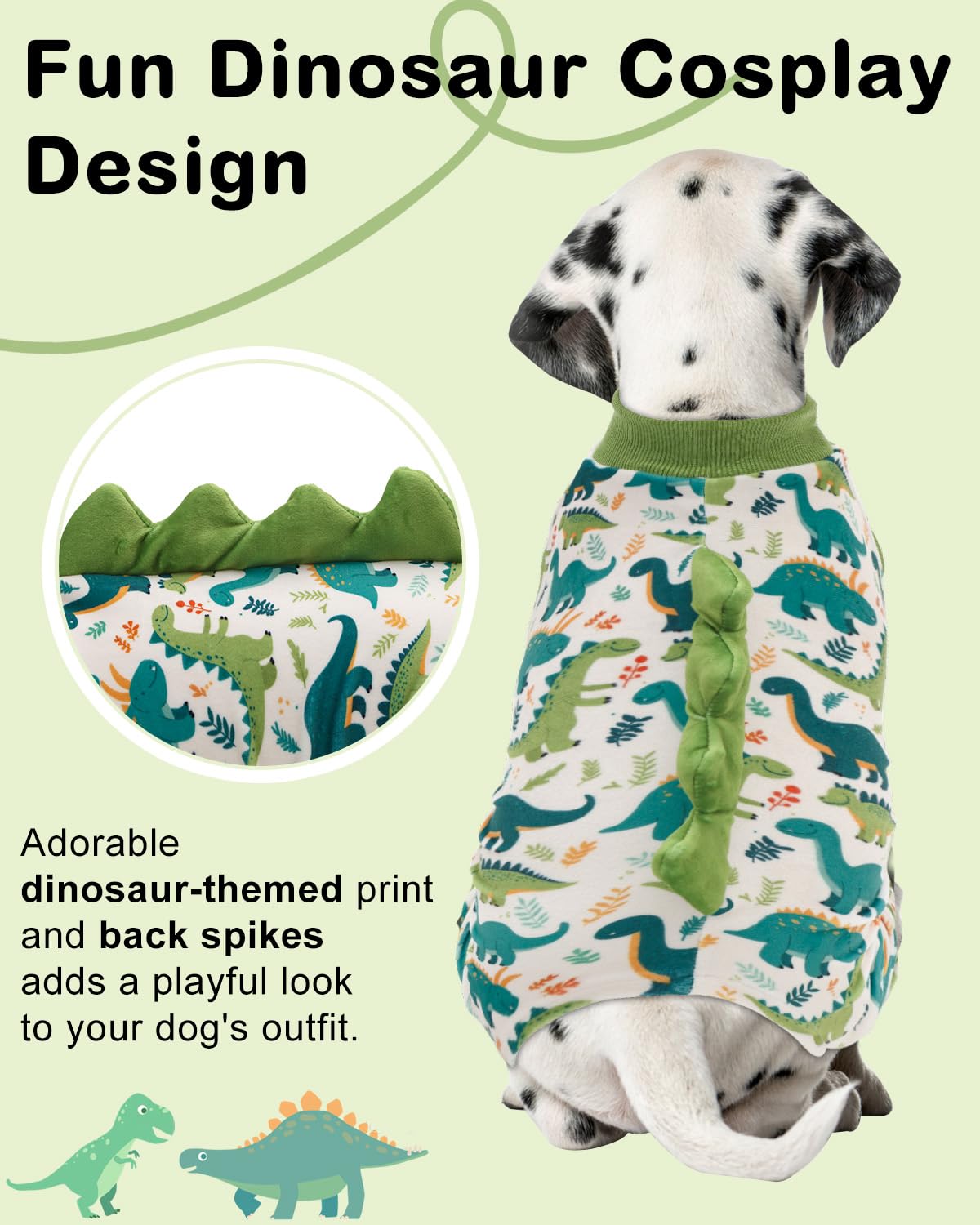 Pijama CuteBone Dinosaurio Cosplay con cuernos en la espalda para fotos.