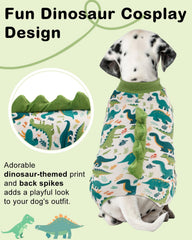 Pijama CuteBone Dinosaurio Cosplay con cuernos en la espalda para fotos.