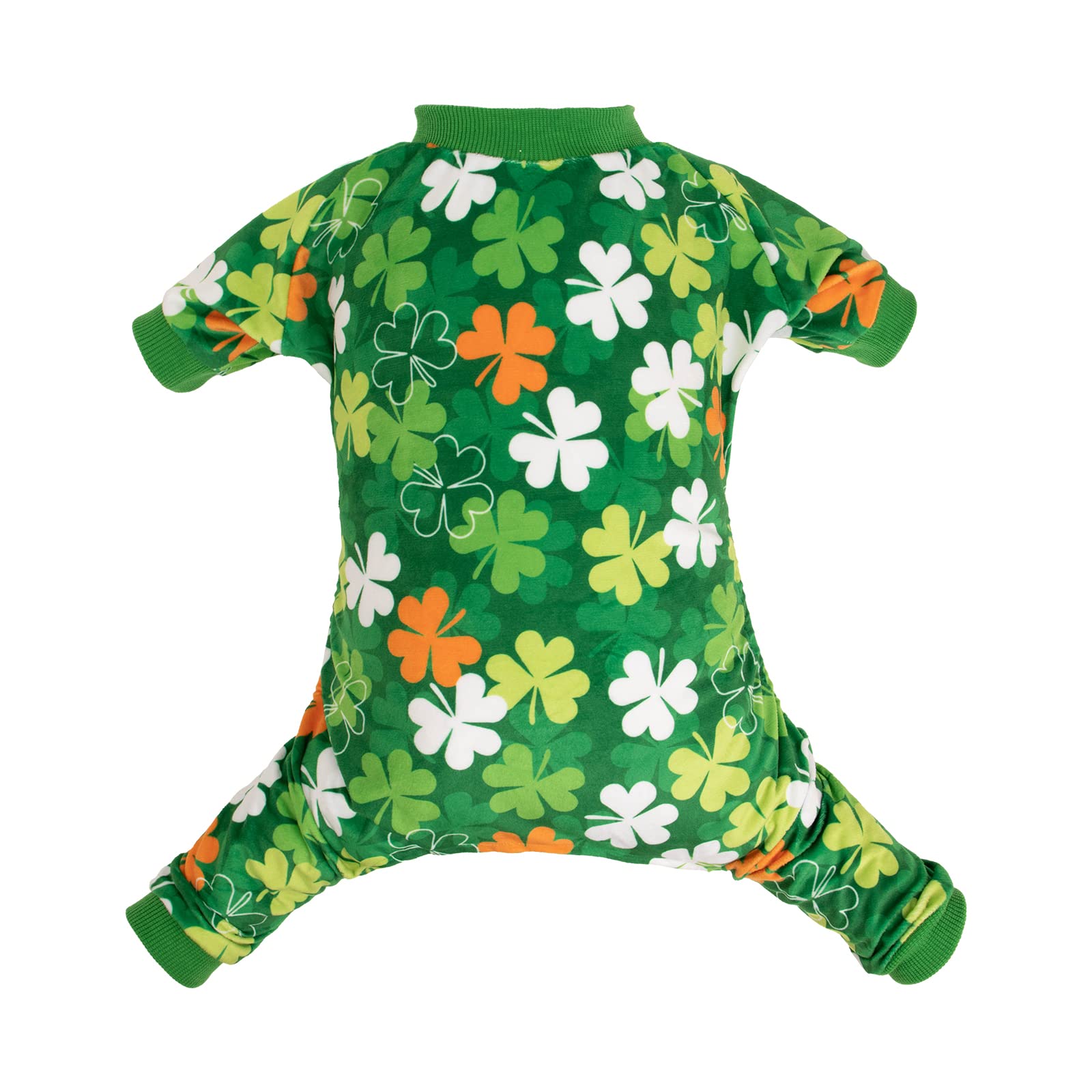 CuteBone Pijama para perro con diseño festivo clover para días fríos.