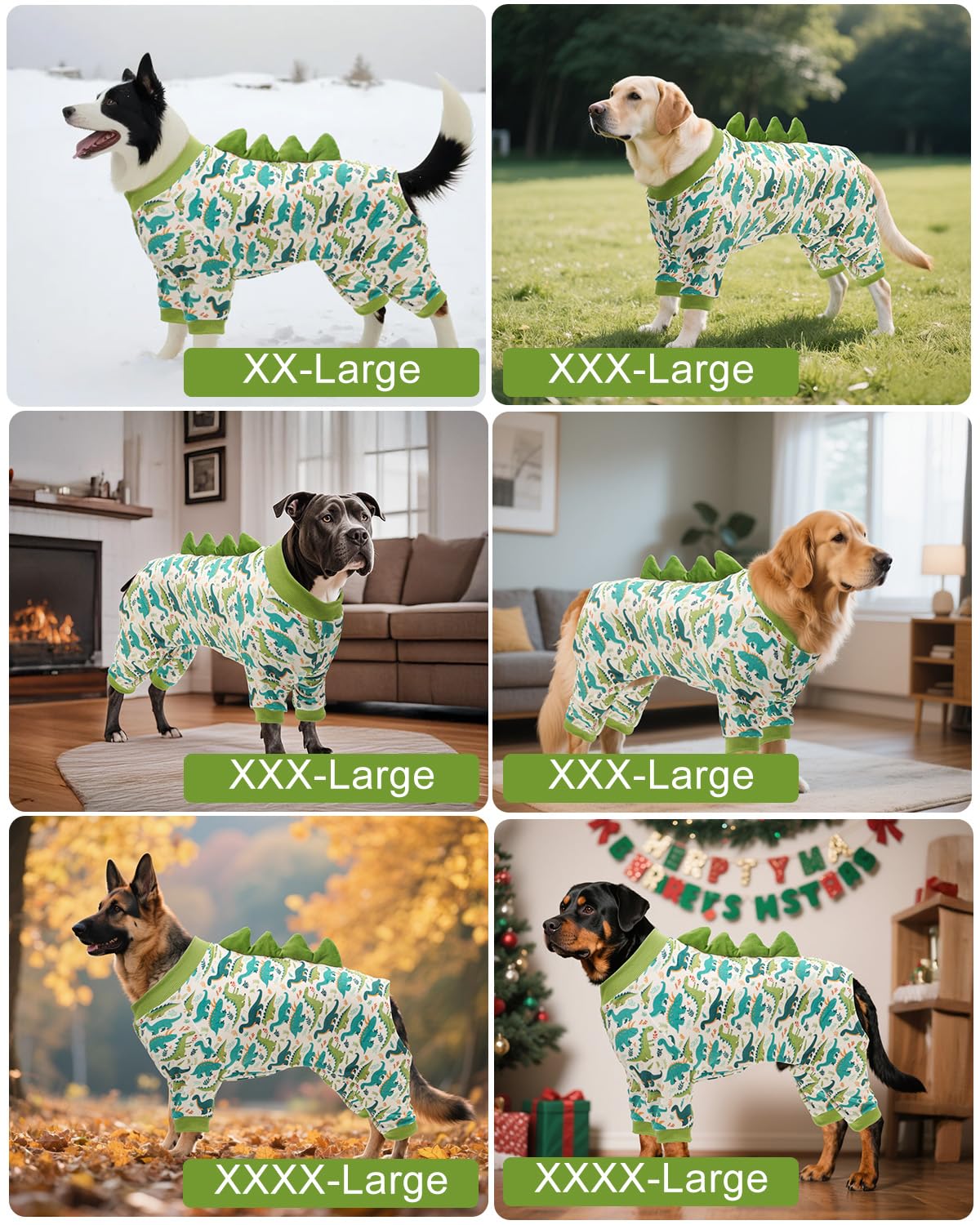 CuteBone Pijama para perros grandes, ajuste seguro para descanso y juego.