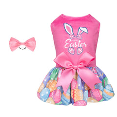Vestido Cutebone de terciopelo rosa para perrito pequeño, ideal para fiestas
