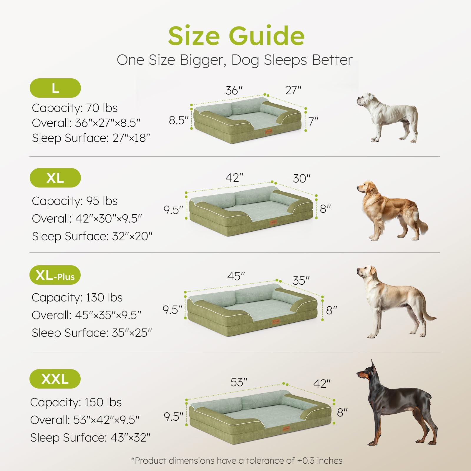 CWAWZ cama extragrande ideal para perros grandes.