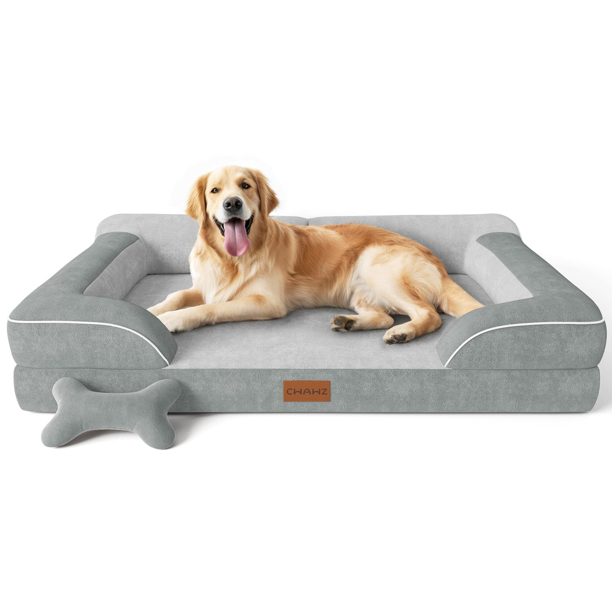 CWAWZ cama perro extralarga ortopédica ofrece soporte para articulaciones durante el sueño