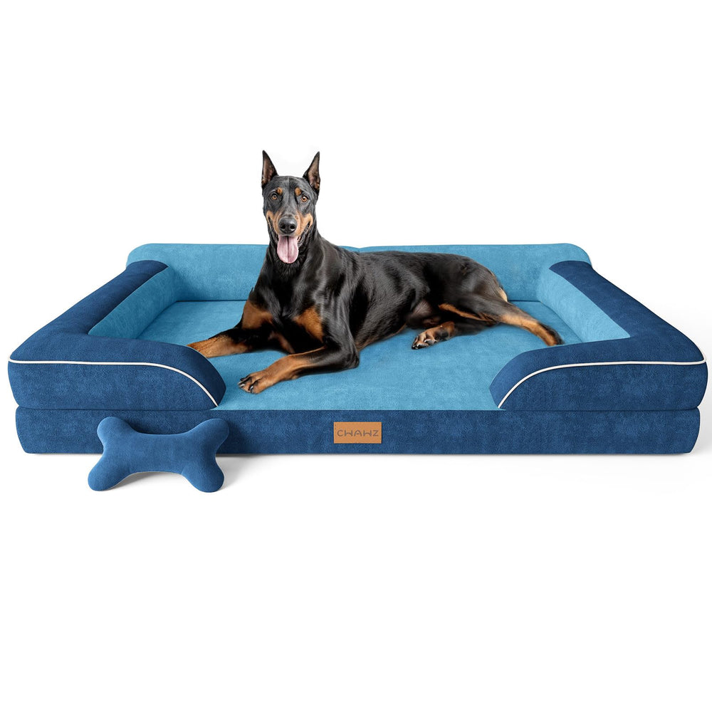 CWAWZ cama perro XL con soporte ortopédico para articulaciones y descanso profundo.