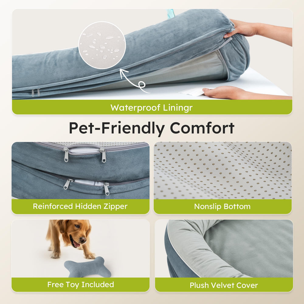 CWAWZ cama-perro-xxl cubierta lavable facilita limpieza rápida.