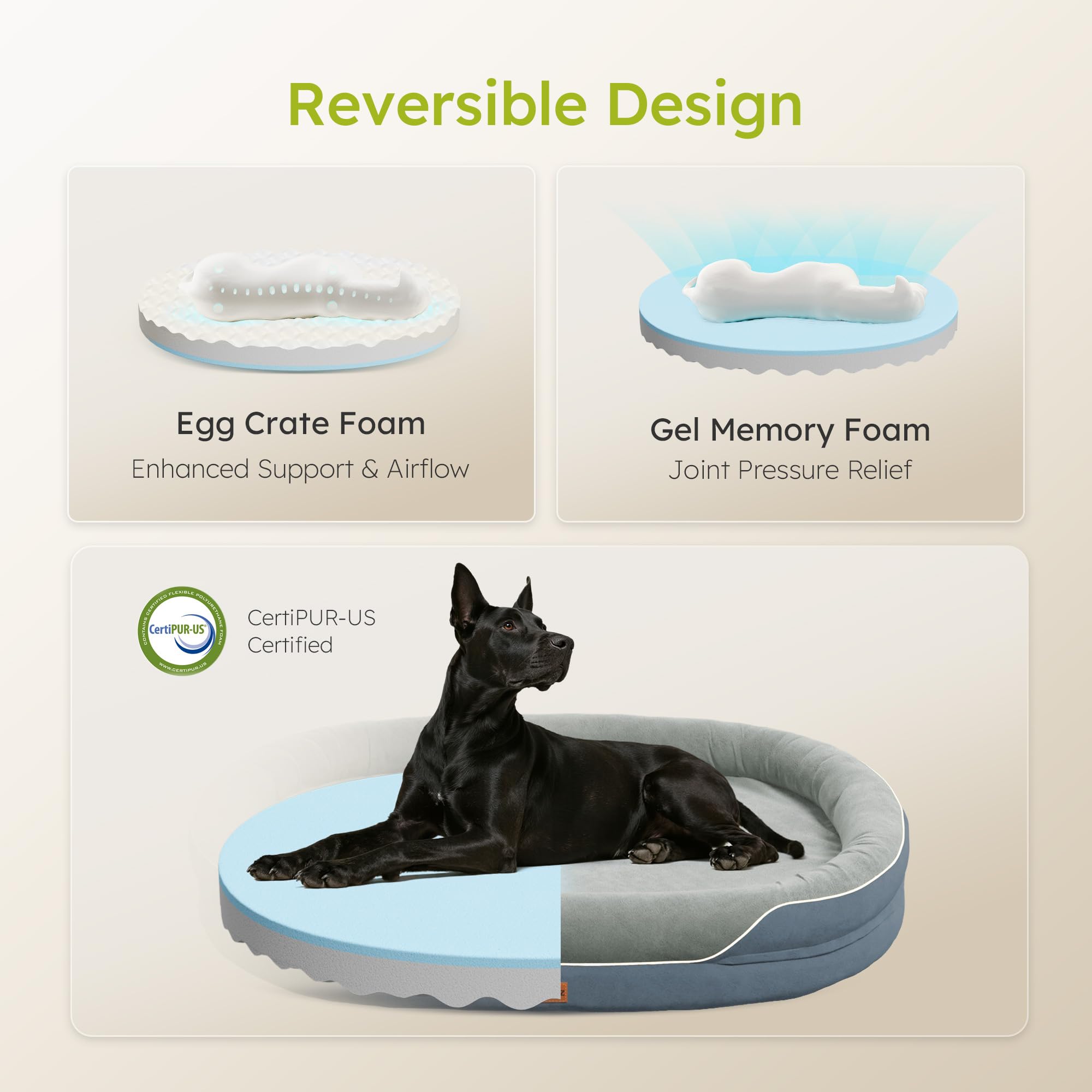 CWAWZ cama-perro-xxl flujo de aire mantiene temperatura agradable.