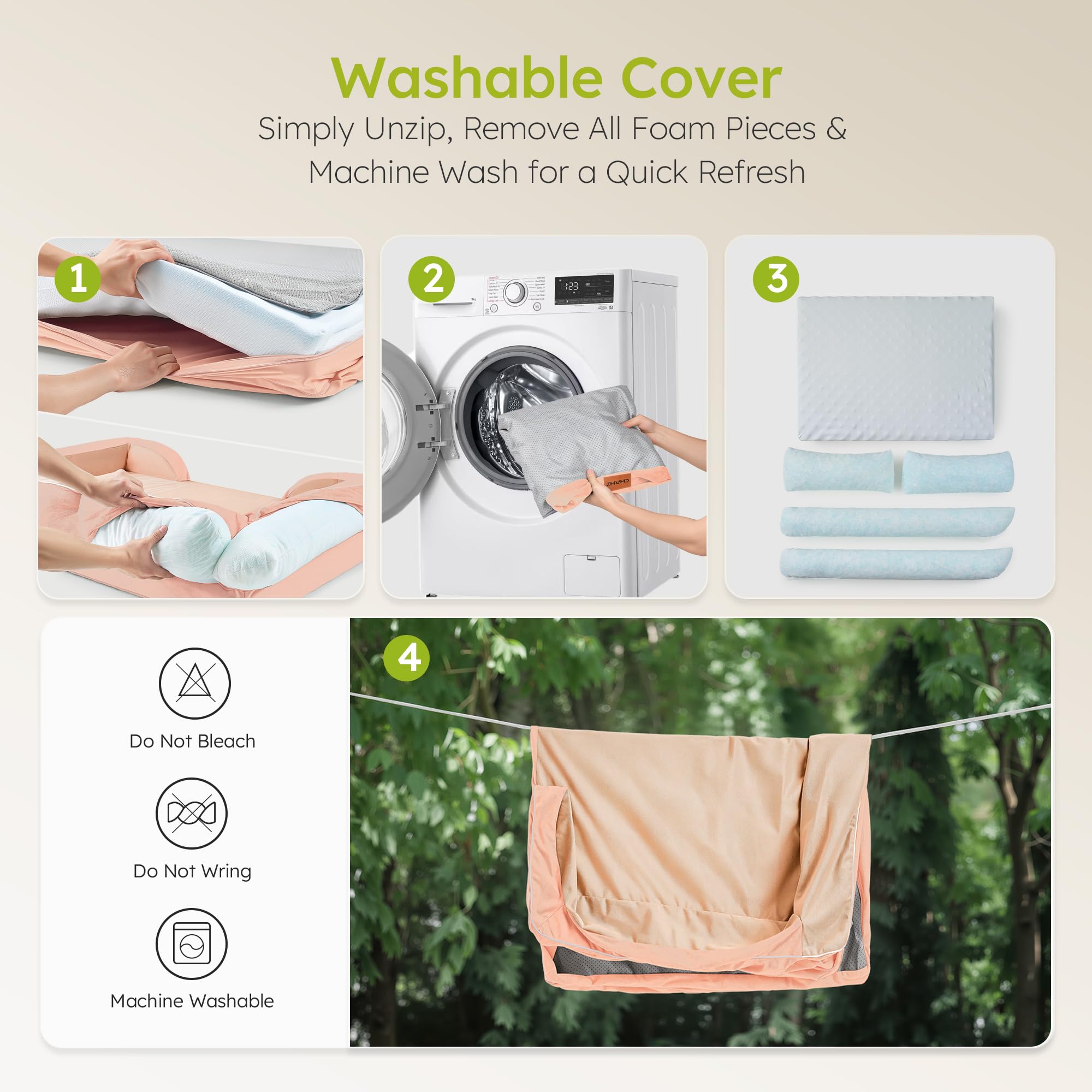 Cama ortopédica CWAWZ, ideal para perros ansiosos y relajación.
