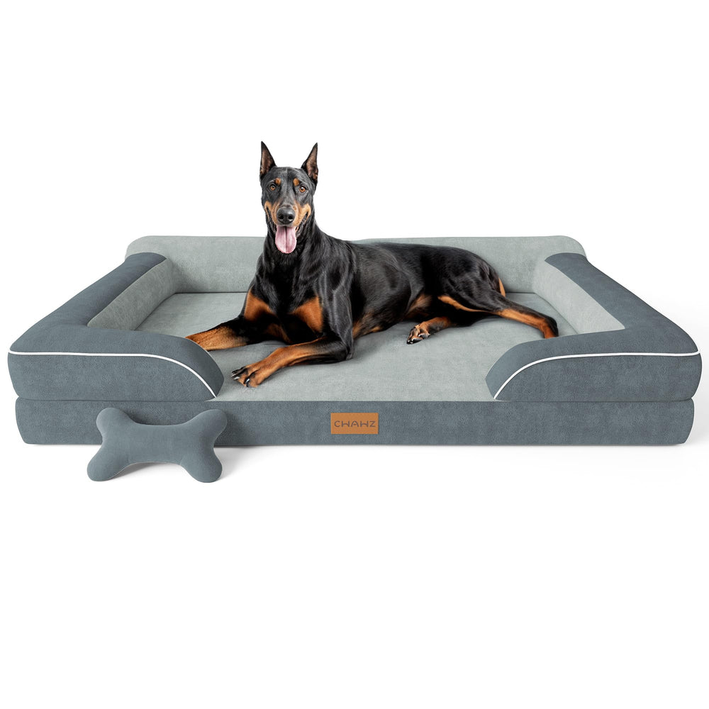 CWAWZ cama ortopédica para perro grande con espuma de 4 pulgadas para apoyo estable