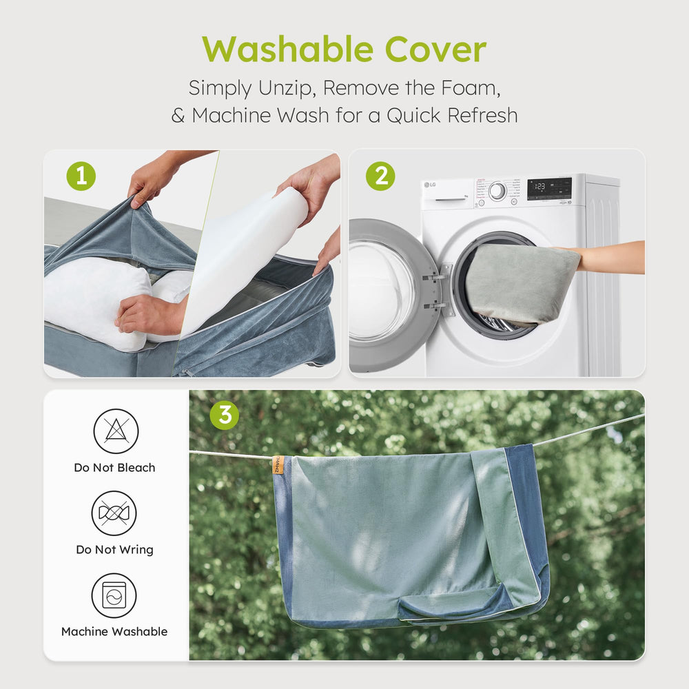 Funda desmontable y lavable CWAWZ XL facilita la limpieza.