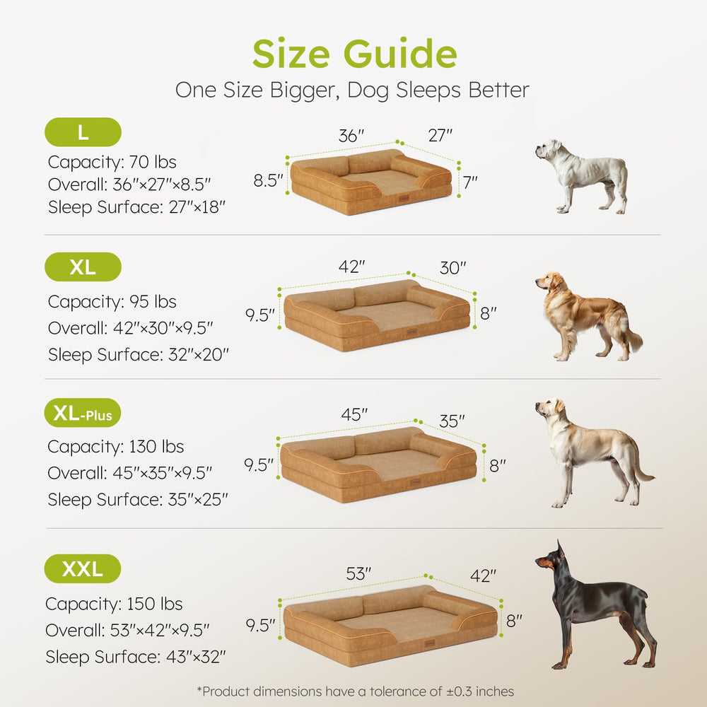 CWAWZ cama-xl dimensiones-53-pulgadas: amplia superficie para perros extra grandes